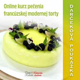 Darčeková poukážka na Online kurz pečenia francúzskej modernej torty